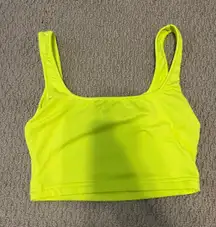 Neon Yellow Cropped Tank