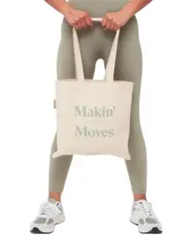 Mate The Label Women’s Makin Moves Canvas Tote Bag NWT