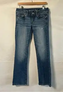 American Eagle Slim Boot Jeans Womens Size 6 Medium Wash Neutral Simple Basic