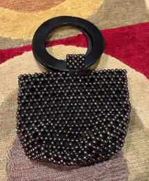 Cleobella Gunmetal Tanner Party Bag Small Evening Purse Beaded Exterior Magnetic