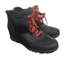 Sorel Women's Evie Sport Black Lace Bootie Waterproof  Fall Winter Boots Size 9
