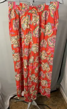 Z SUPPLY dante‎ tango floral pants in orange multi LARGE