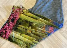 Terez Women’s Dessert Print Wide Leg Thick Band Grey Joggers