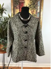 Rafaella Women Jacket 12 Shawl Collar 4 Buttons Closure 3/4 Sleeve Executive