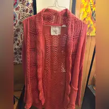 Beautiful  Angel Of The North Crochet Cardigan Size Small