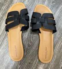 American Eagle Black Slides Size 8 new