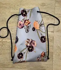 Triangl‎ Neoprene Swim Bag Floral Drawstring Gray