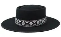 NWT Olive & Pique Celeste Embroidered Hat Ajustable Black One Size