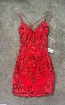 Windsor Red Sparkly Dress