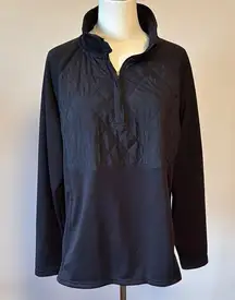 Avia Black Boxy Polo Sweatshirt