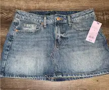 Low Rise Denim Mini Skirt Wild Fable