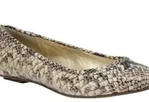 Elaine Turner woven snake Sydney leather flats 9.5