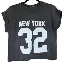 John Galt dark grey New York graphic shirt