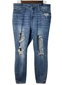 Judy Blue Women’s Distressed Skinny Fit Jeans Size 18W