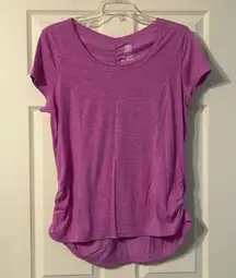 Heathered Purple Ruched Shirt XXL