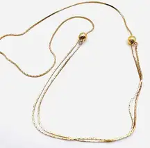 Vintage Gold slides adjustable Chain Necklace dainty chic stylish