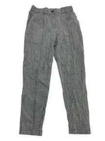 Silence + Noise Pants Womens O Black Gingham Plaid Knit Skinny Leg High Rise