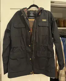 L.L. Bean Jacket Rain Windbreaker Black