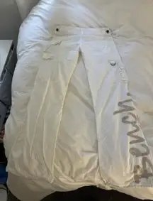 White Low Rise Cargo Pants 