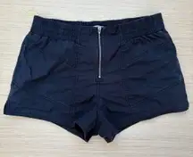 T by Alexander Wang black high rise zip front casual shorts S