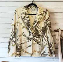 St. John's Sport Marie Gray Bamboo and gold chain S Blazer