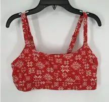 Skims Fits Everybody Scoop Bralette AOP All Over Print Winter Holidays 2XL 2X