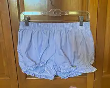 Striped Bloomer Shein Blue Shorts