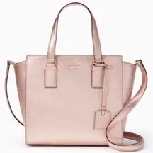 Kate Spade Cameron Street Small Hayden Rose Gold Leather Crossbody Satchel