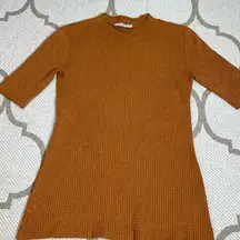 M.M. Lafleur short sleeve orange sweater