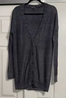 Vince Charcoal Button-Up Cardigan