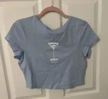 Blue Graphic Baby Tee