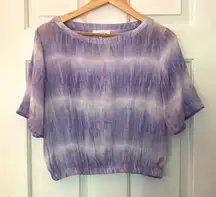 Bella Dahl Lavender Tie-Dye Short Sleeve Lightweight Top