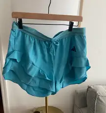 Adidas New  Blue  Ruffles Made To Be Remade Running Shorts Size L