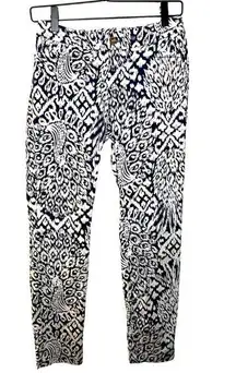 Lilly Pulitzer Kelly Navy/White Skinny Crop Ankle Pants