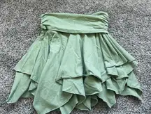 Current Mood Asymmetrical Green Skirt