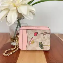 NWT Coach X Observed‎ By Us Zip Card Case In Signature Canvas