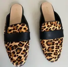 ALDO Leopard slip on mule animal print size 8