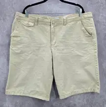 Old Navy Khaki Tan Low Waist Cargo Bermuda Cotton Bottoms Pants Shorts Plus 20
