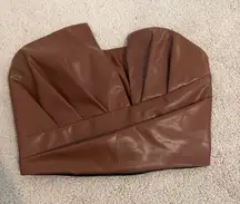Brown leather top