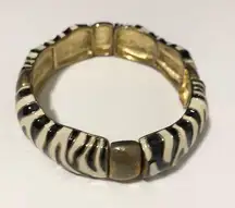 Zebra Gold Stretchy Bracelet