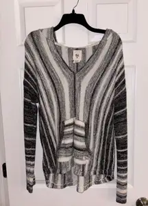 Soft Striped Hoodie Pullover