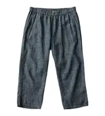 Eileen Fisher Hemp Organic Cotton Cropped Pull On Pants in Blue Size Small