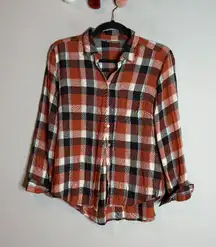 Loft plaid light flannel button down shirt