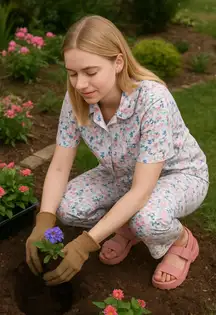 Vintage 80s 90s Liz Sport Corduroy Floral Pants  • black & gold tag LizSport