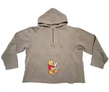 Disneyland Winnie the Pooh Piglet Hoodie XS Beige Embroidered‎ Resort Exclusive