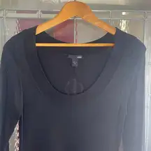 H&M Sweater Dress Womens Size XS Black Fitted Body Contour Long Sleeve Knit