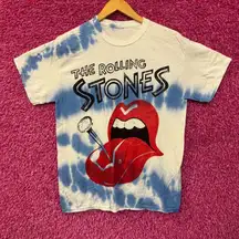 The Rolling Stones Nailed Tongue Hot Lips Rock Tie Dye M