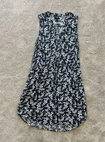 Gap Casual Blue White Floral Slim Fit Womens Dress Medium Lightweight Sleeveless