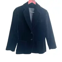 VTG Y2K Womens Velvet Jacket 6 Black Edgy Hipster Rocker Witchy Grunge Blazer‎