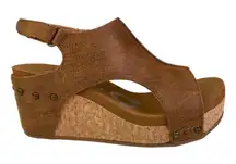 Very G Women’s Liberty Wedge Sandals in Tan Size 10